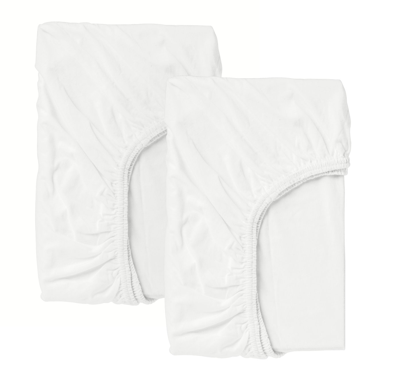 IKEA LEN dra på lakan för spjälsäng, vit, 60x120 cm, dra-på-lakan för spjälsäng