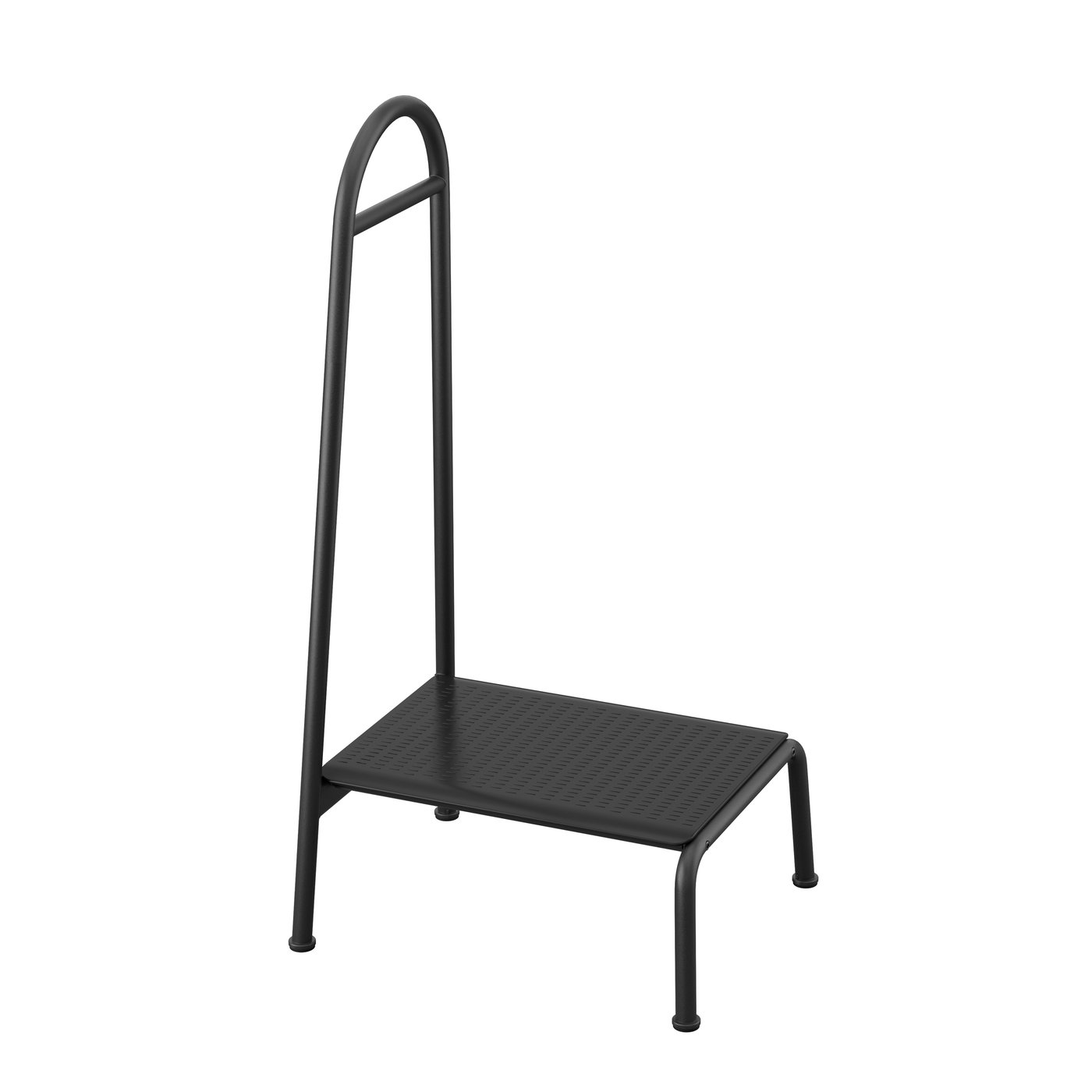 IKEA BÄSINGEN stegpall med räcke, antracit