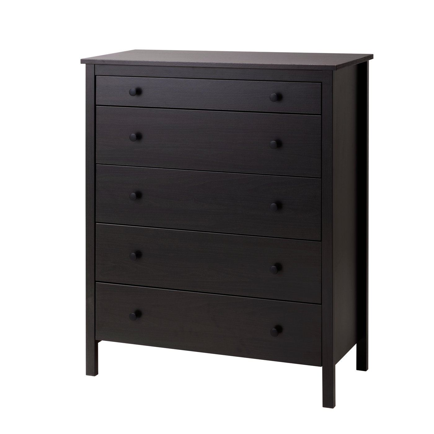 IKEA KOPPANG byrå med 5 lådor, svartbrun, 90x44x114 cm