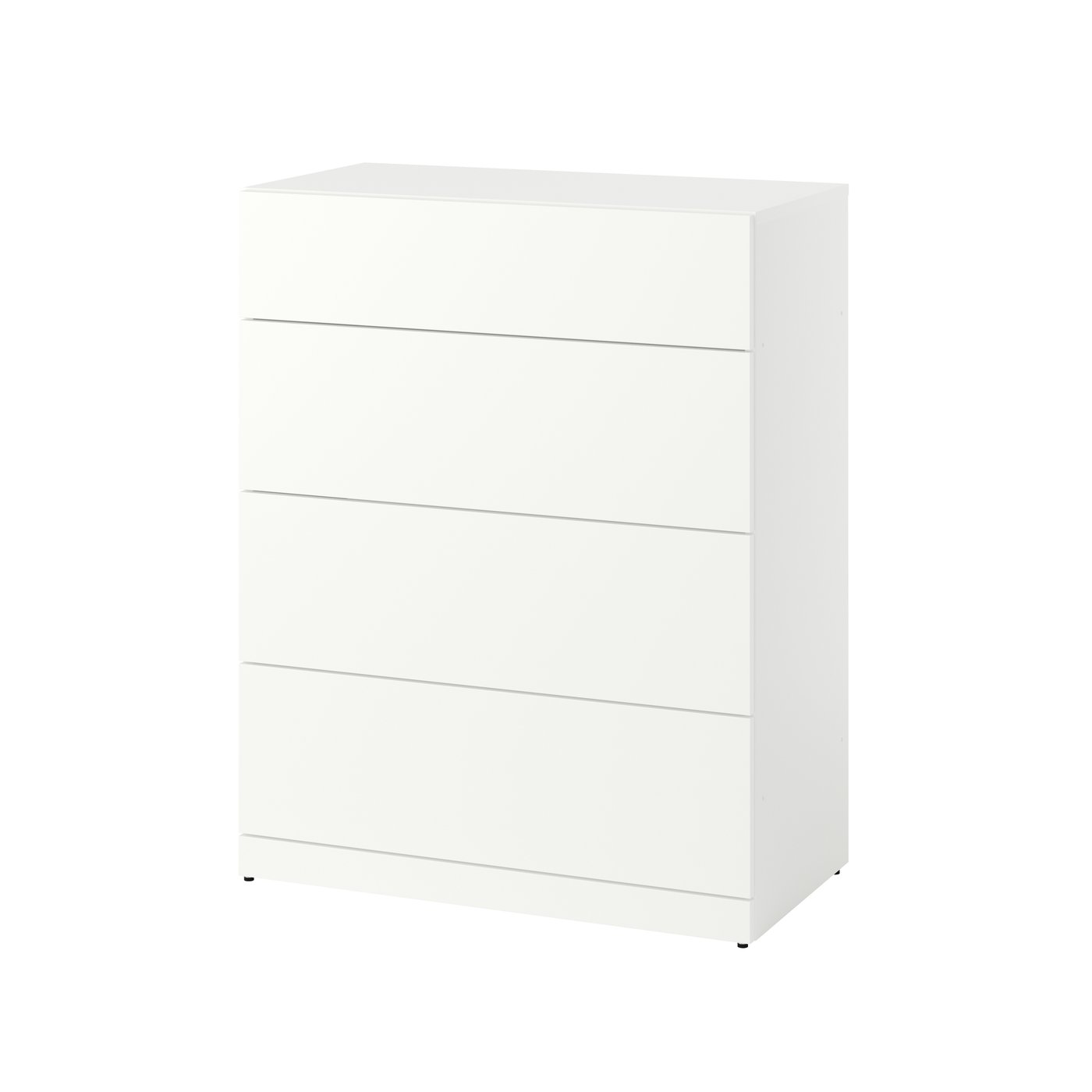 IKEA LASTARE byrå med 4 lådor, vit, 80x42x100 cm