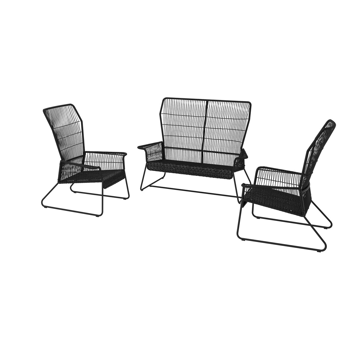 IKEA TALLSKÄR 4-sits, loungeset, utomhus/antracit