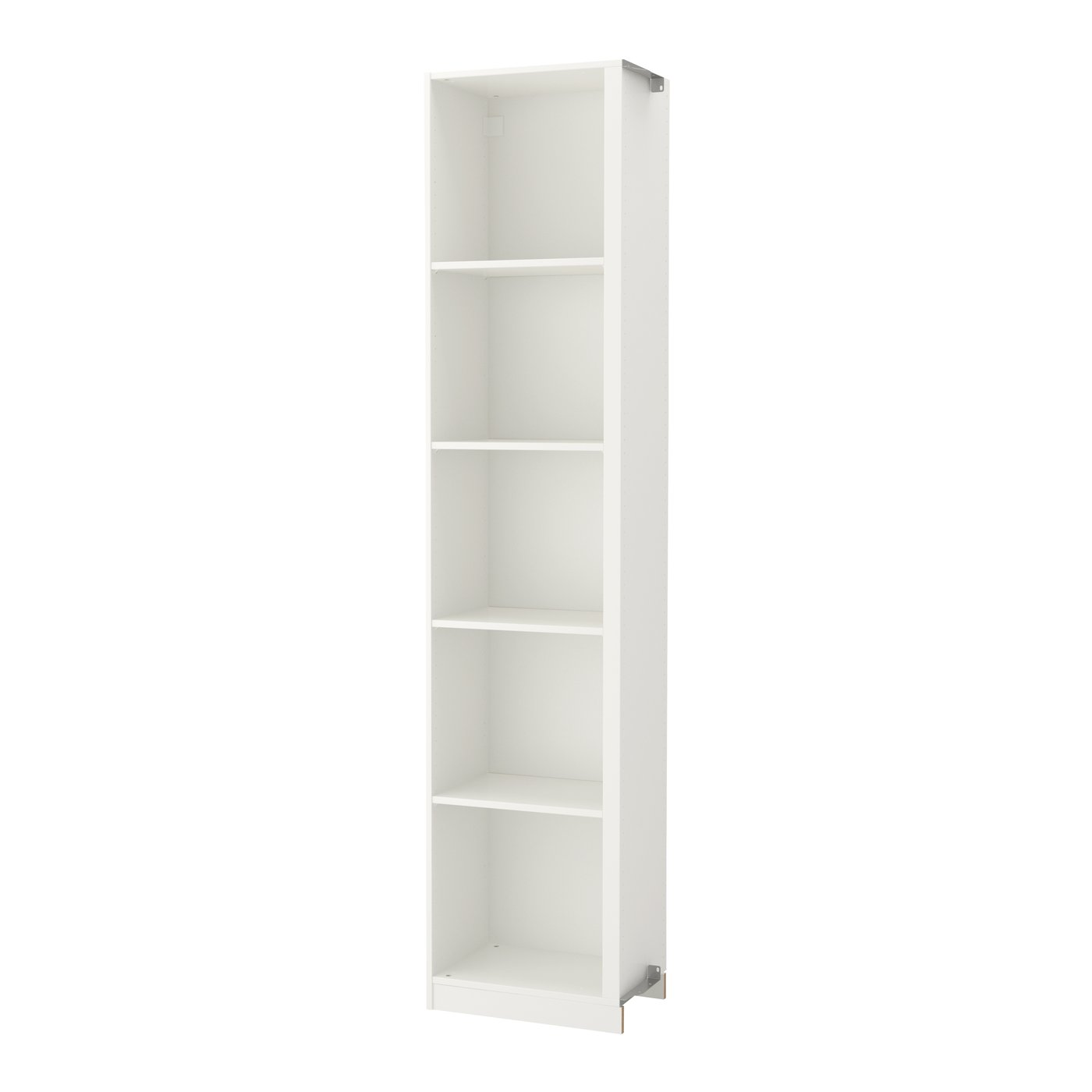 IKEA PAX påbyggnadsdel hörn med 4 hyllor, vit, 53x35x236 cm