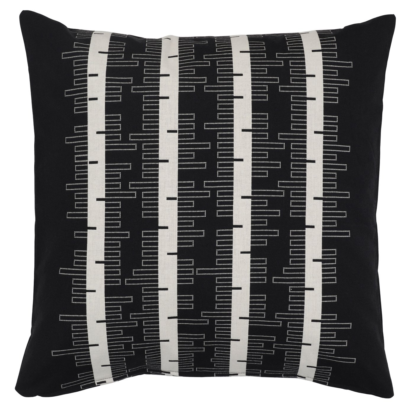 IKEA STOCKHOLM 2025 kuddfodral, svart/off-white, 50x50 cm