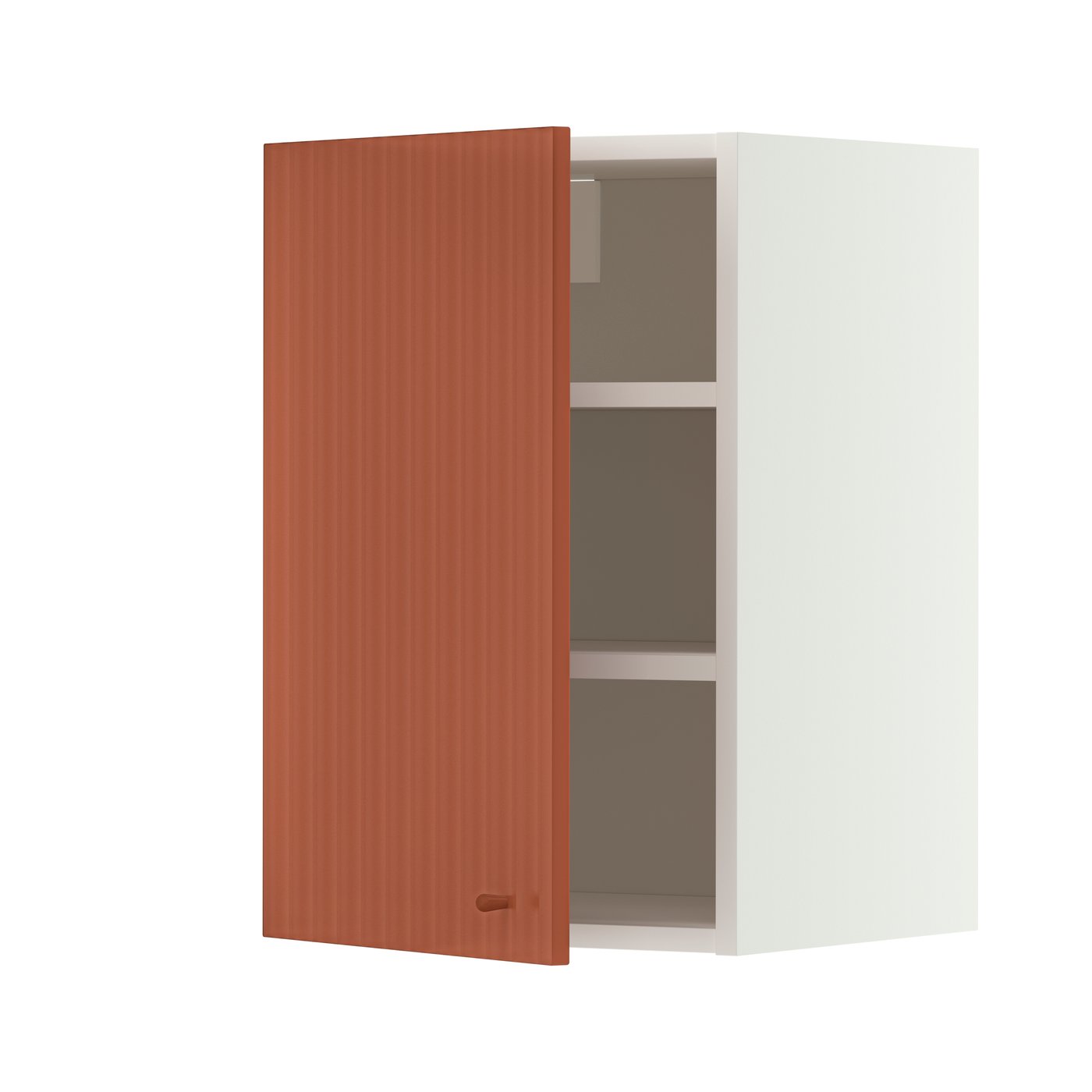 IKEA METOD väggskåp med hyllplan, vit/terrsjö rödbrun vågmönstrad, 40x60 cm