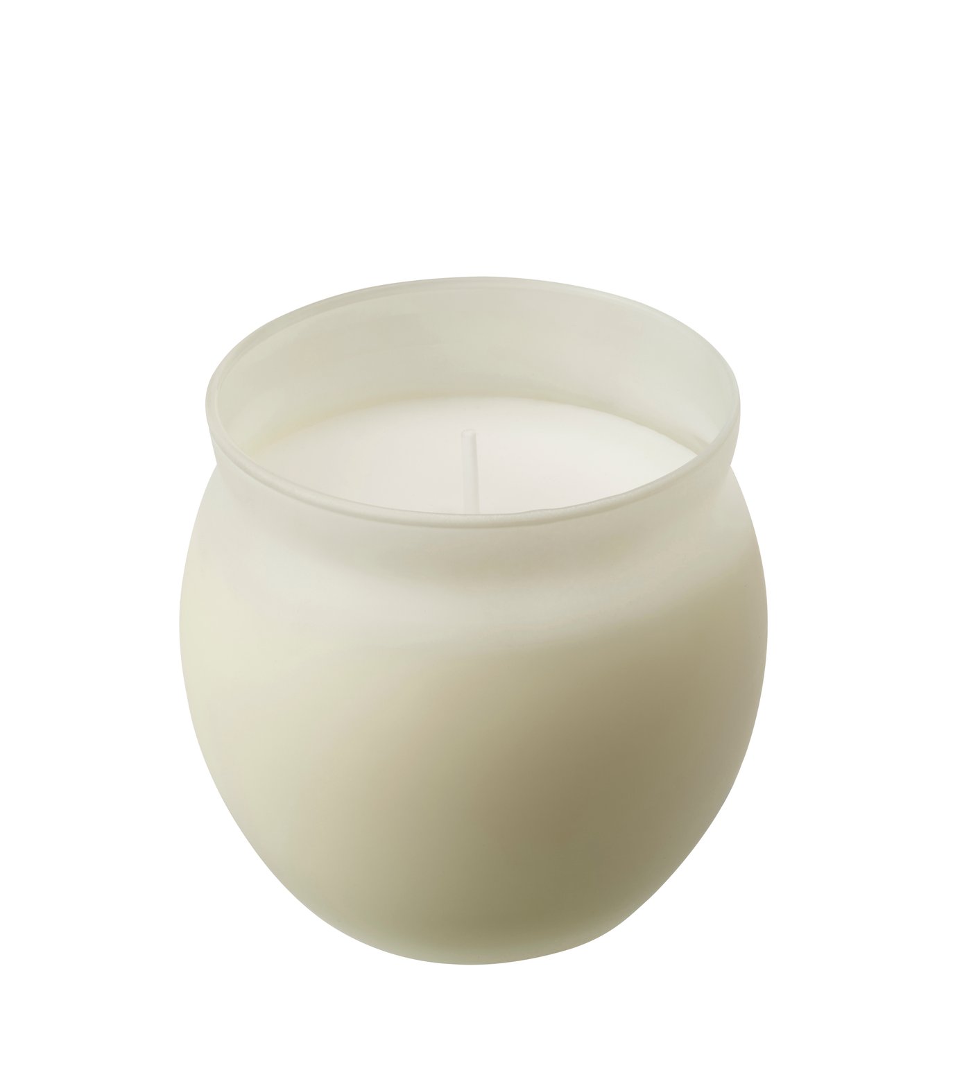 IKEA JÄMLIK doftljus i glas, vanilj/ljusbeige, 50 tim.