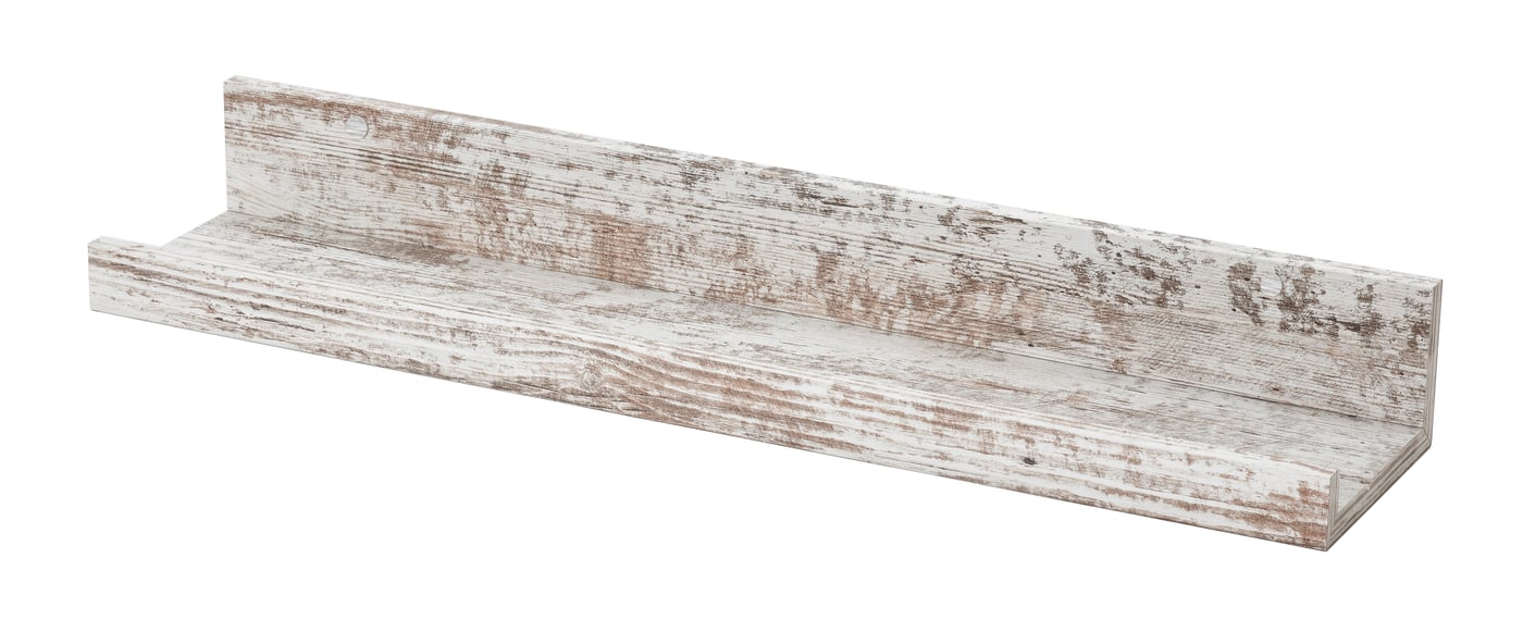 IKEA MOSSLANDA tavelhylla, vit betsad furueffekt, 55 cm