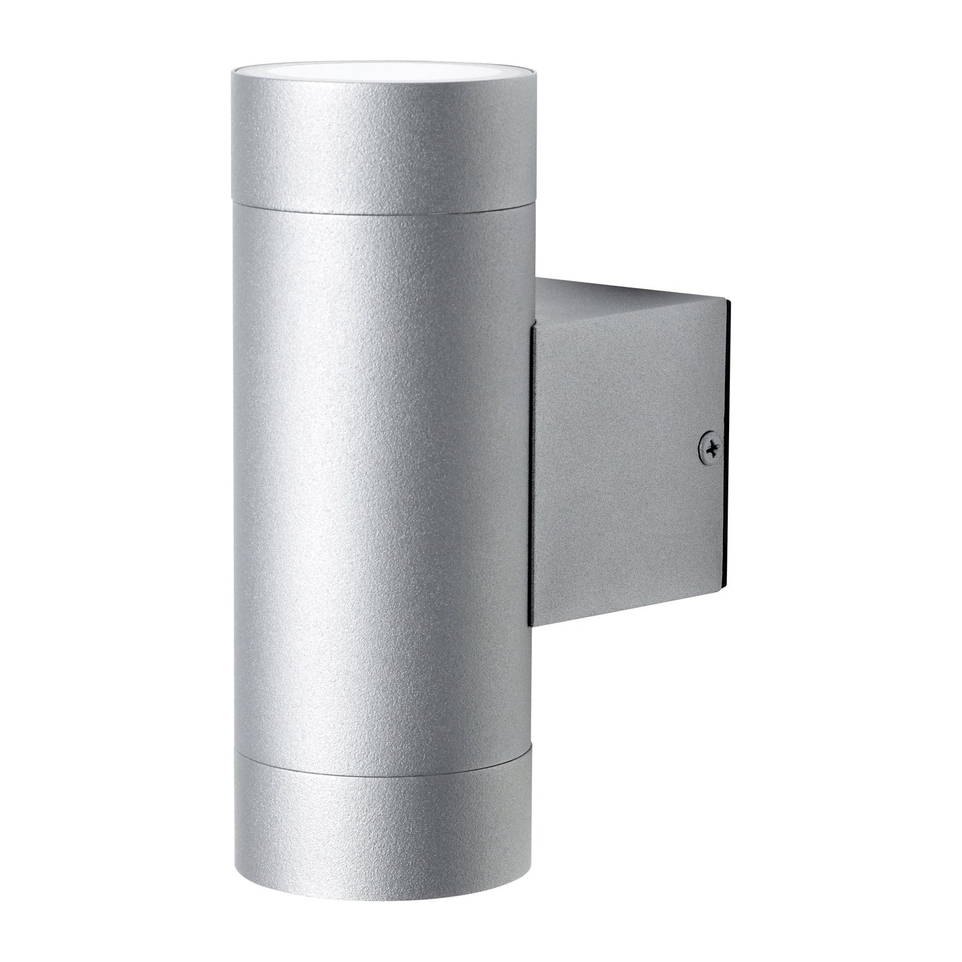 IKEA GRÖNSPRÖT vägglampa upp/ner fast installation, utomhus aluminiumfärg, 16 cm