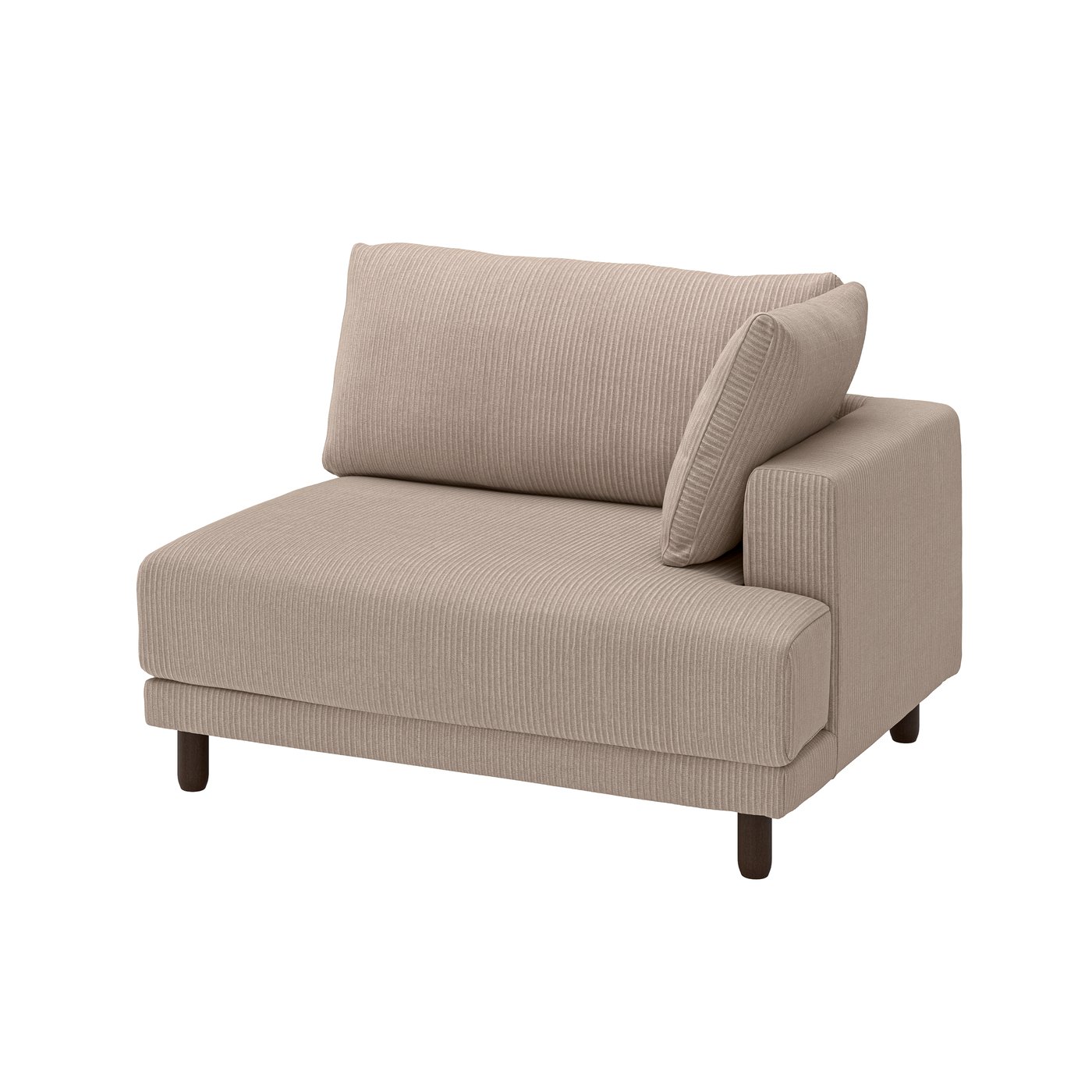 IKEA UPPÅKRA 1,5-sitsmodul, med armstöd höger/samsala gråbeige