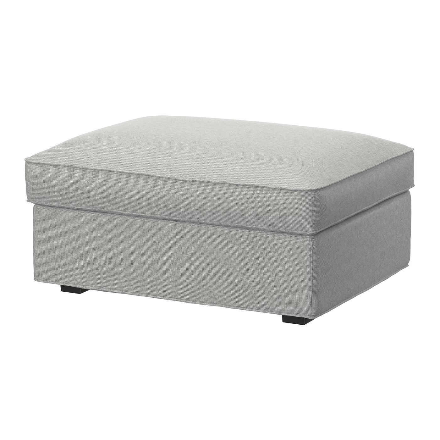 IKEA KIVIK klädsel fotpall med förvaring, tallmyra vit/svart