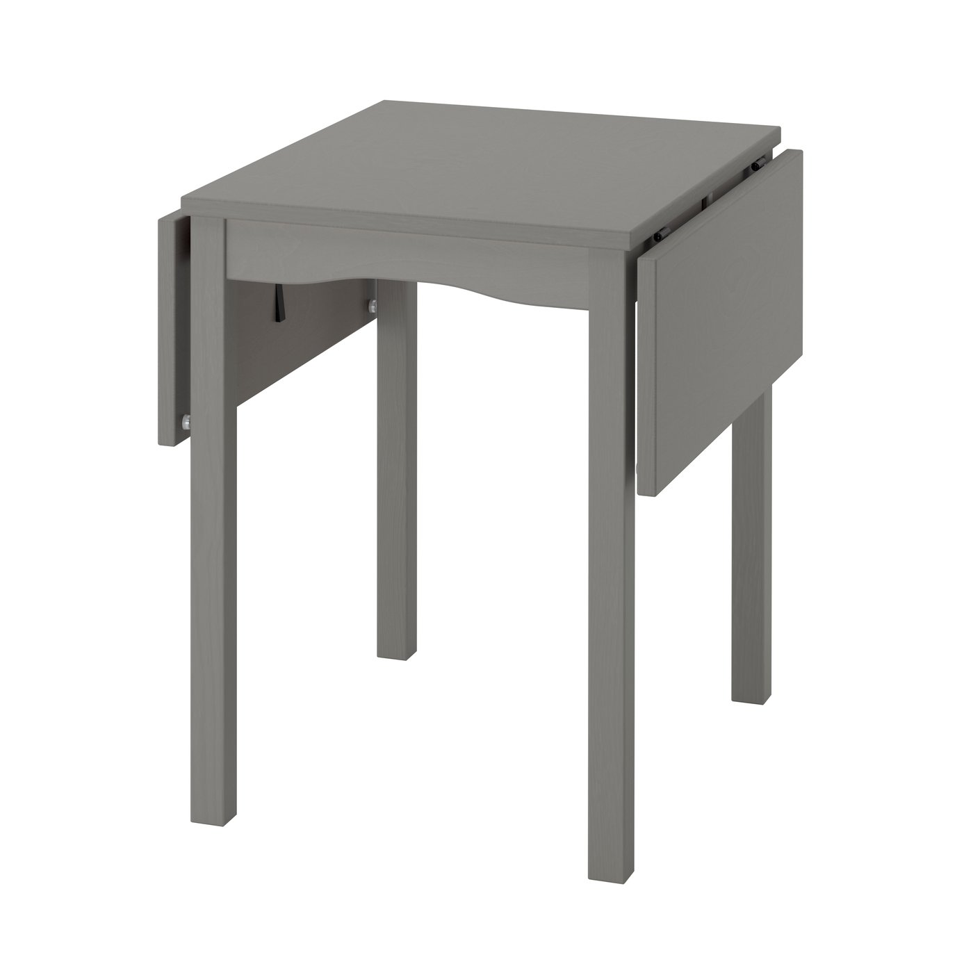 IKEA HAUGA klaffbord, grå/björkfaner, 55/82/109x74 cm