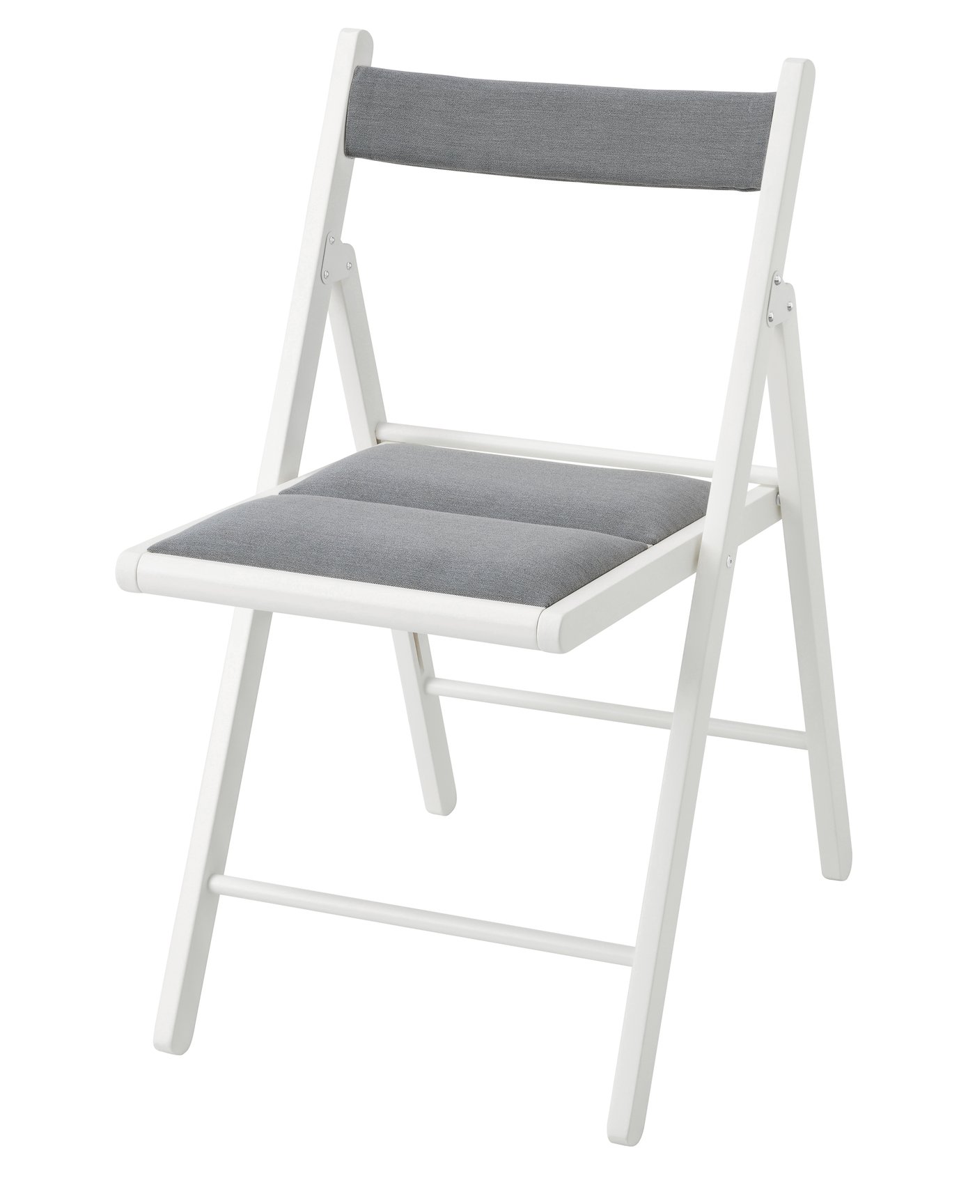 IKEA FRÖSVI klappstol, vit/knisa ljusgrå