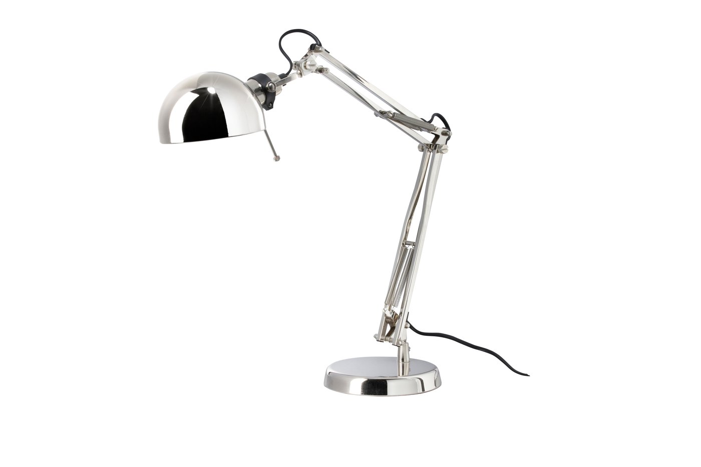 IKEA FORSÅ skrivbordslampa, förnicklad, arbetslampa