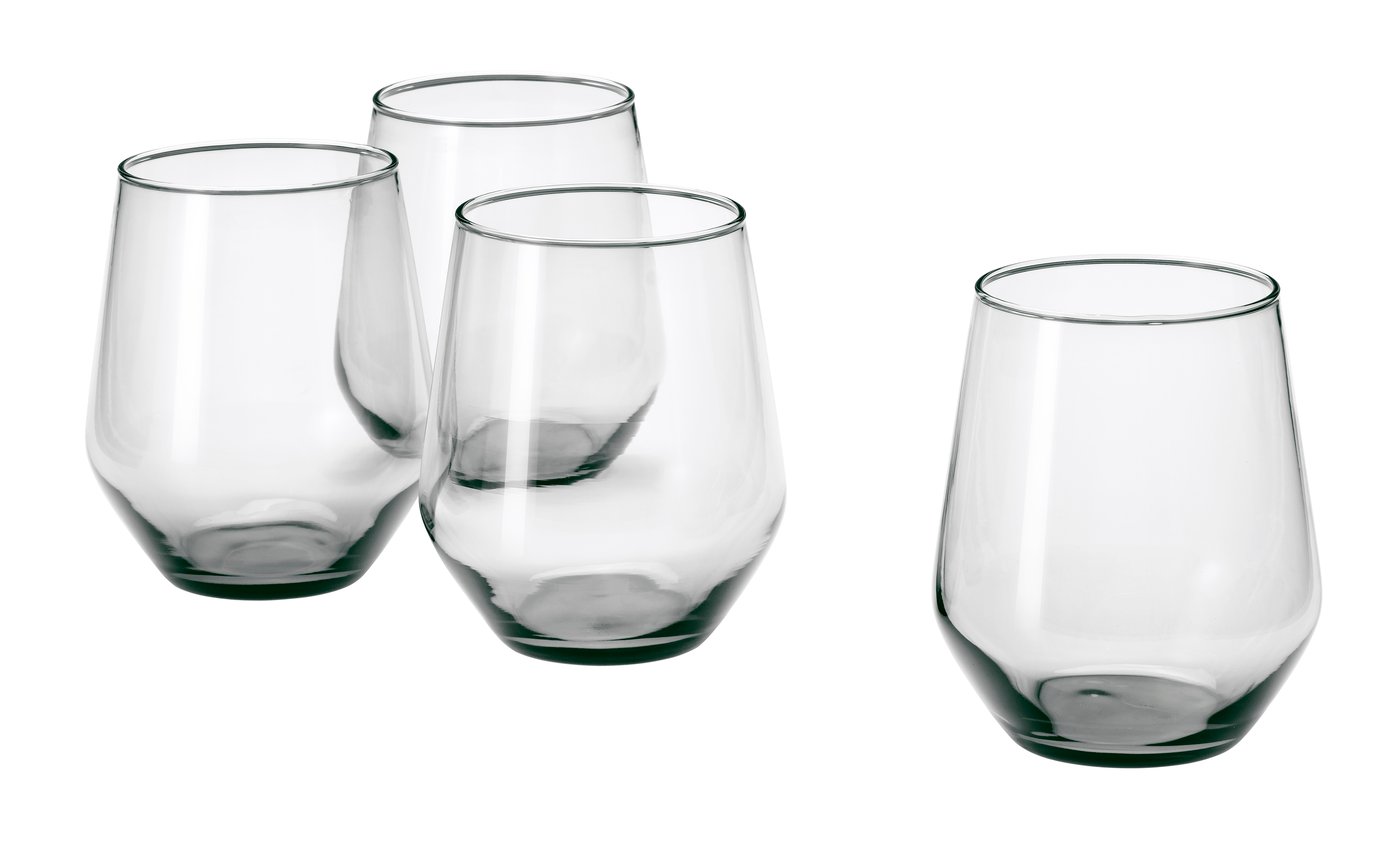 IKEA IVRIG glas, grå, 45 cl