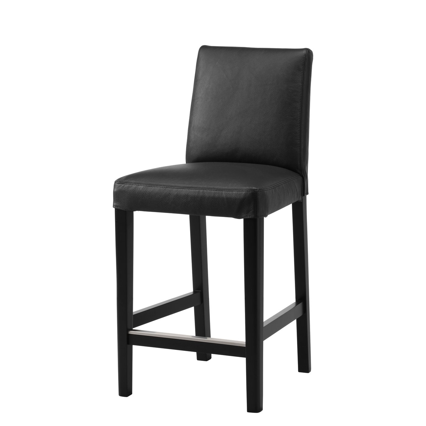 IKEA BERGMUND barstol, bänkhöjd svart/glose svart, 62 cm