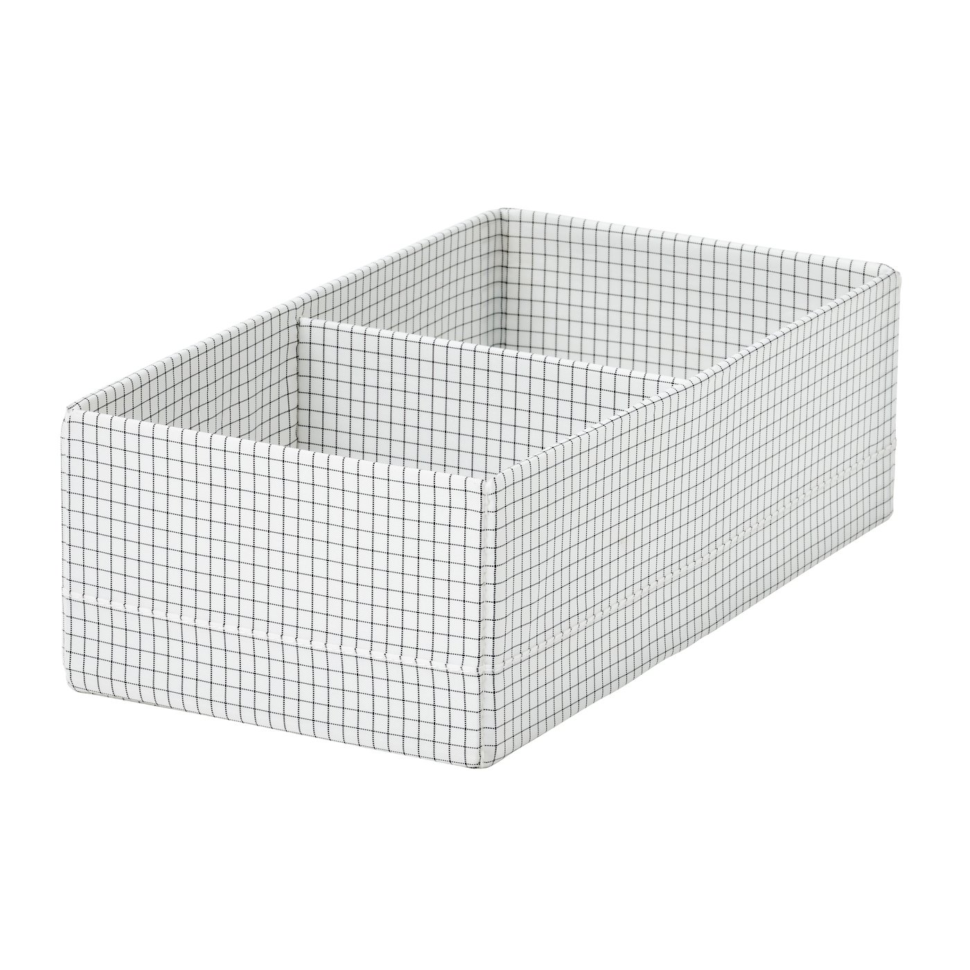 IKEA STUK låda med fack, vit/svart, 17x32x10 cm