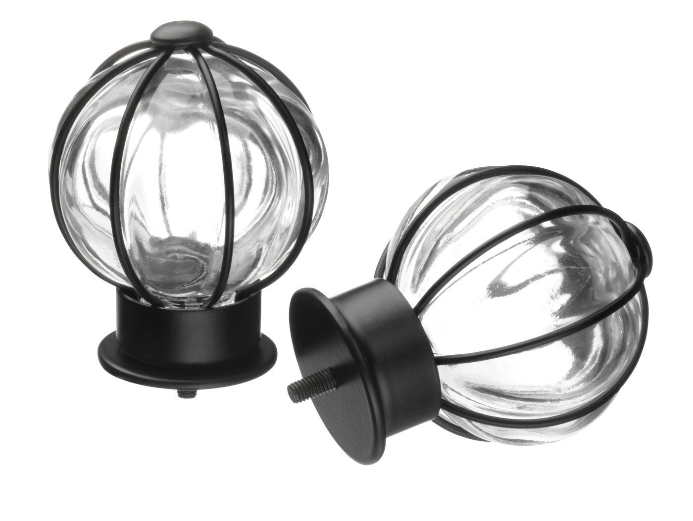 IKEA BLÅST ändknoppar, 1 par, svart