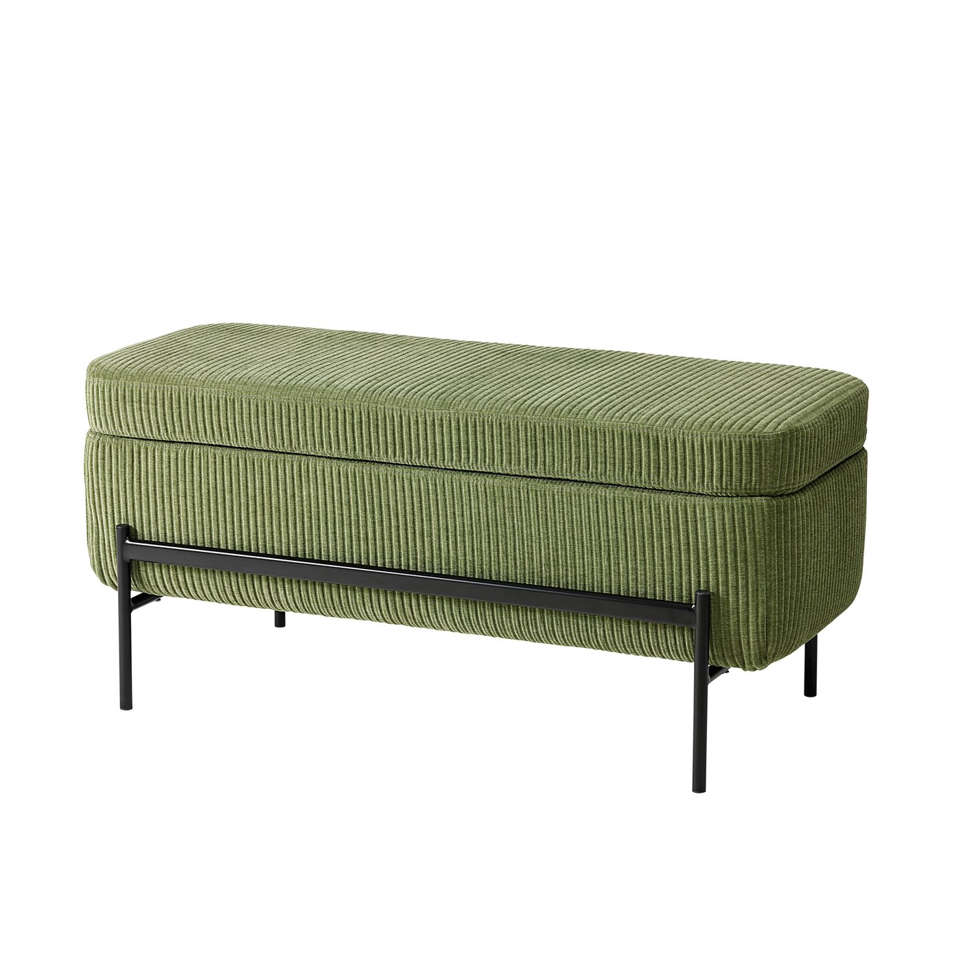 IKEA VALTORP sittbänk, med förvaring/samsala mörk gul-grön, 103 cm