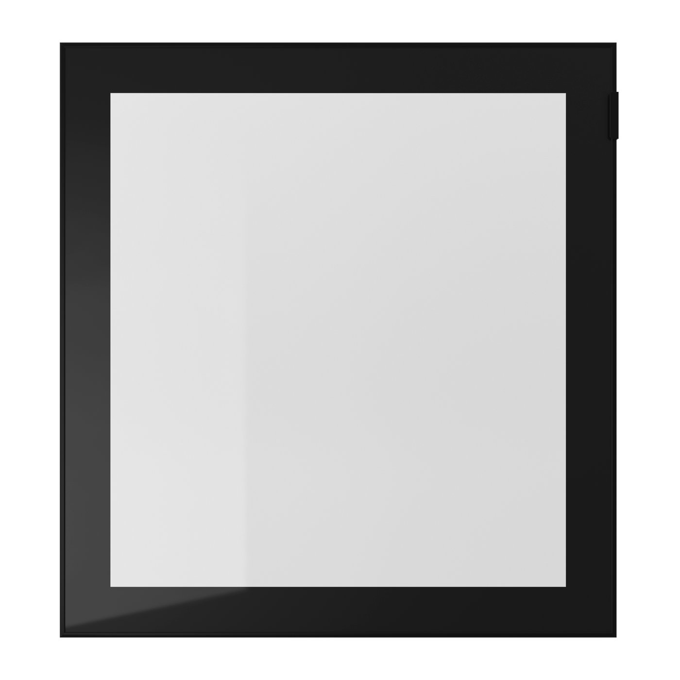 IKEA GLASSVIK vitrindörr, svart/klarglas, 60x64 cm
