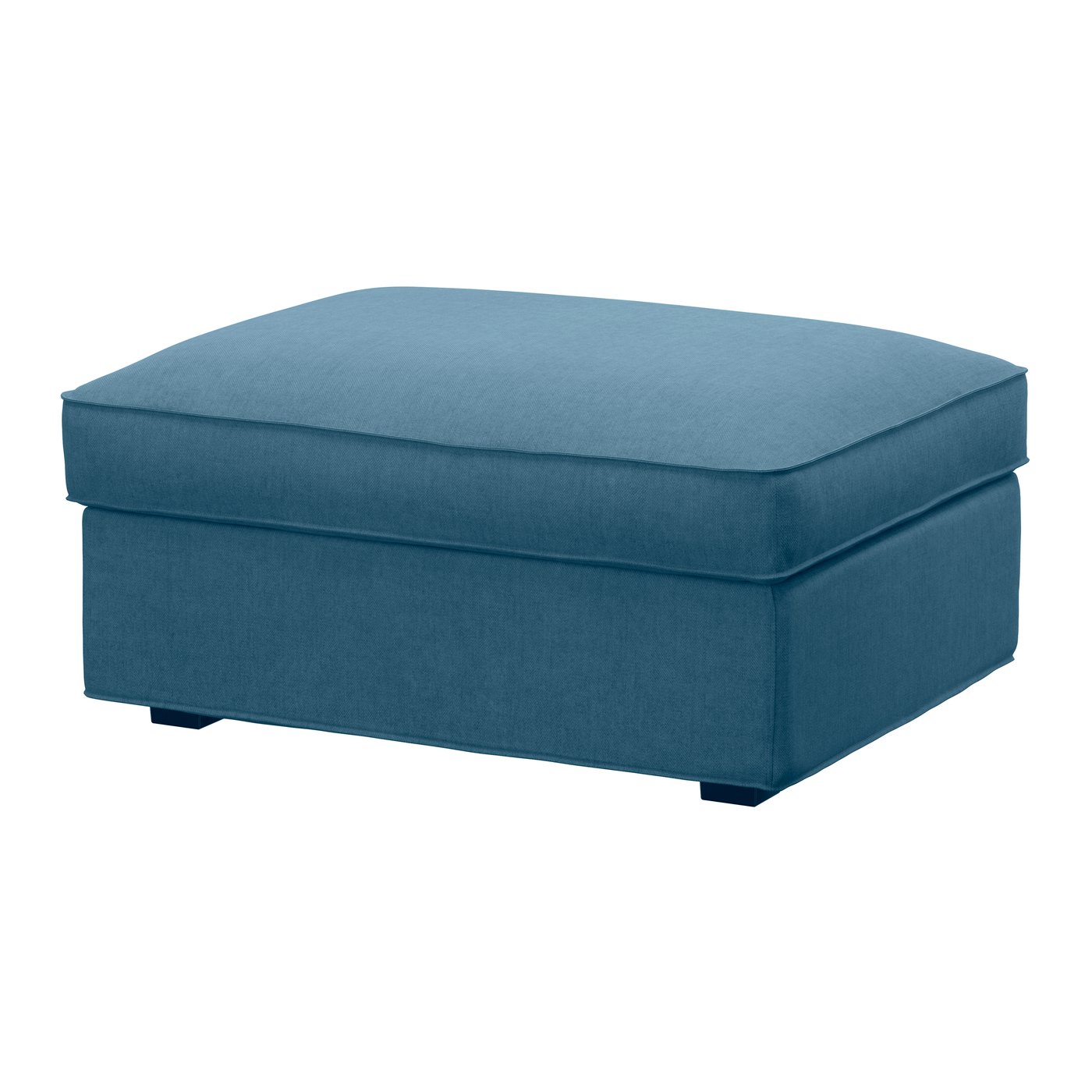 IKEA KIVIK klädsel fotpall med förvaring, tallmyra blå