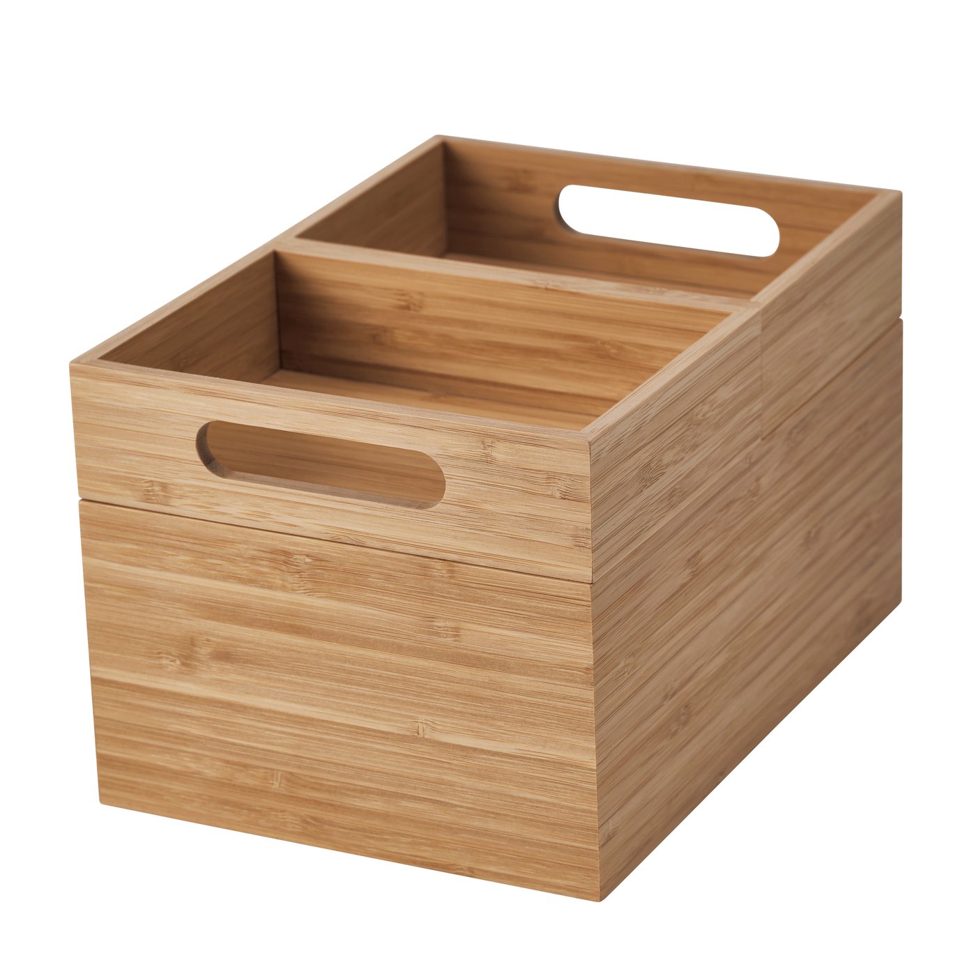 IKEA DRAGAN box, set om 3, bambu, 23x17x14 cm