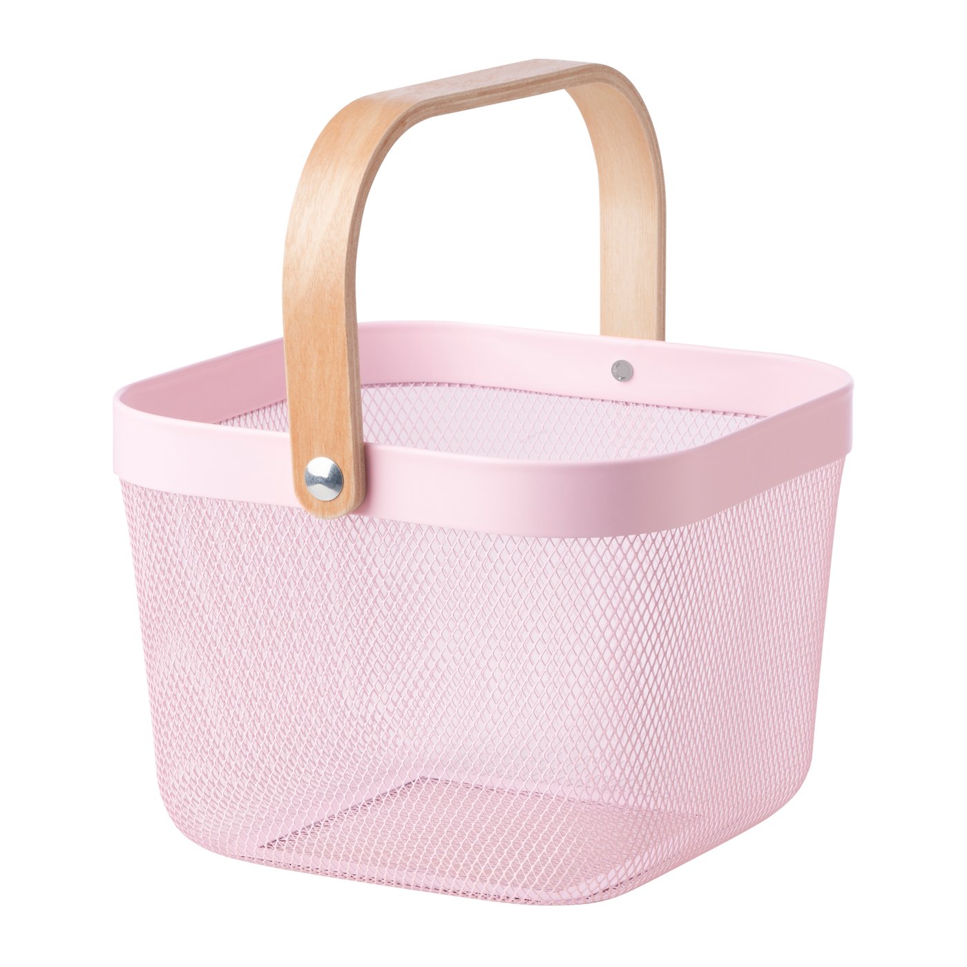 IKEA RISATORP korg, rosa, 25x26x18 cm