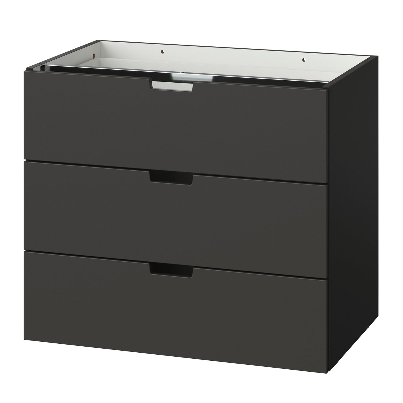 IKEA NORDLI modulbyrå med 3 lådor, antracit, 80x68 cm