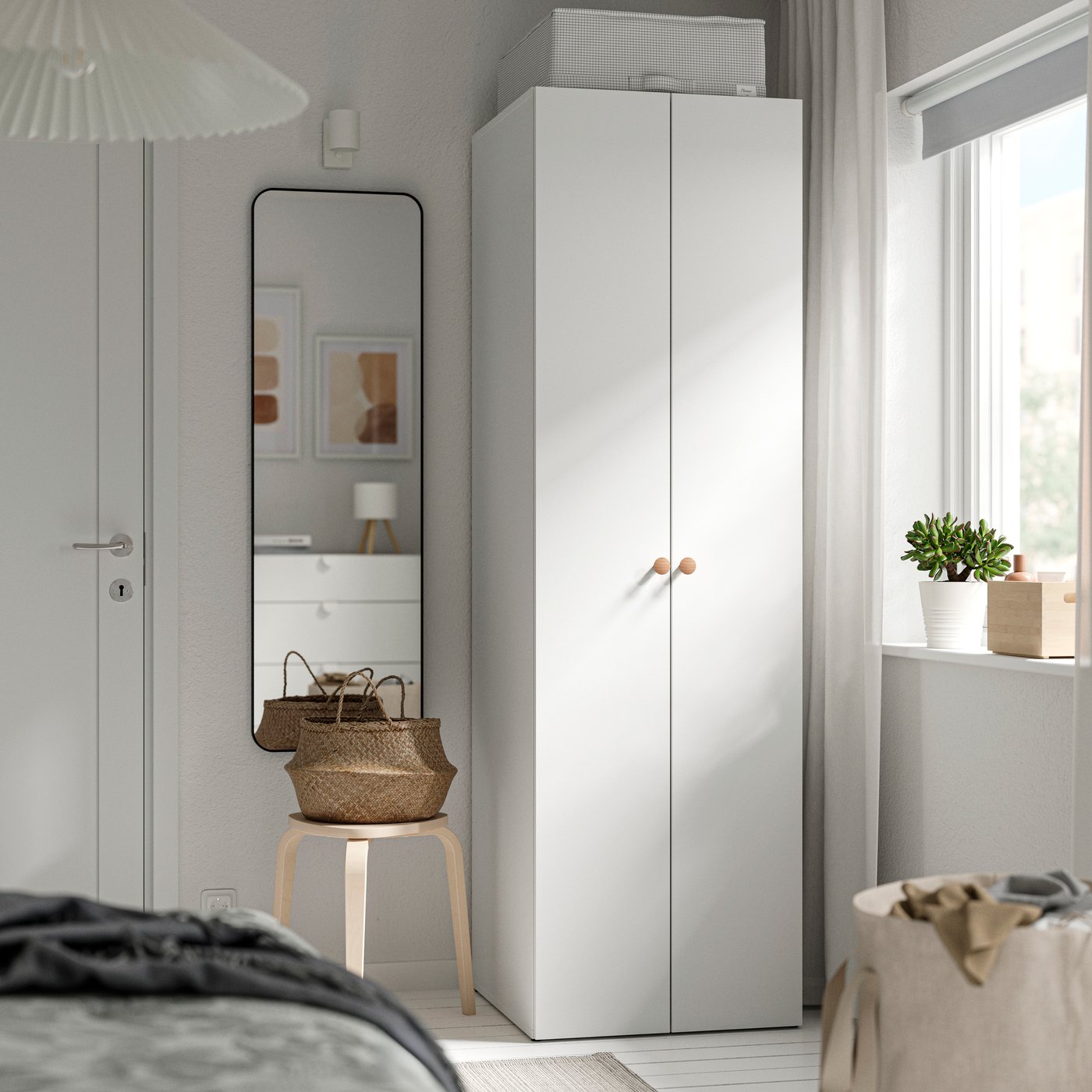 IKEA LASTARE garderobskombination, vit, 60x62x201 cm