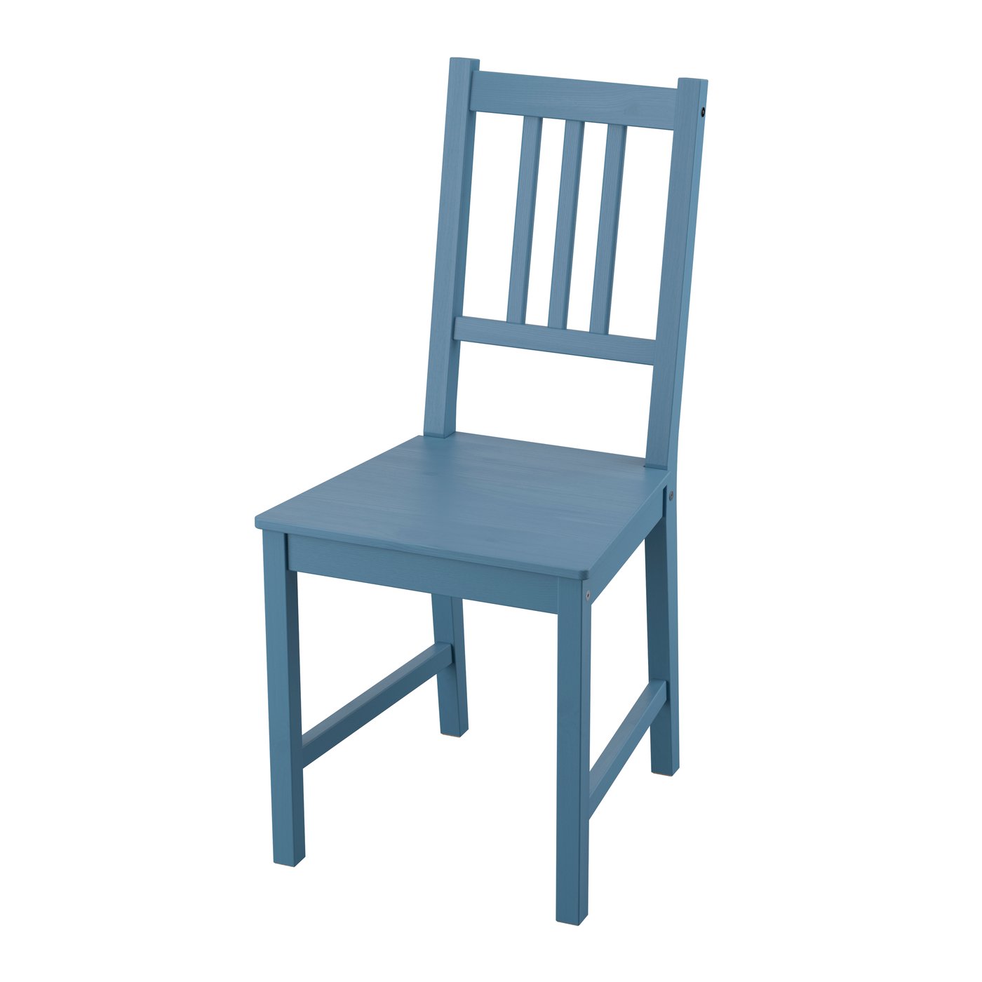 IKEA PINNTORP stol, blålaserad/furu