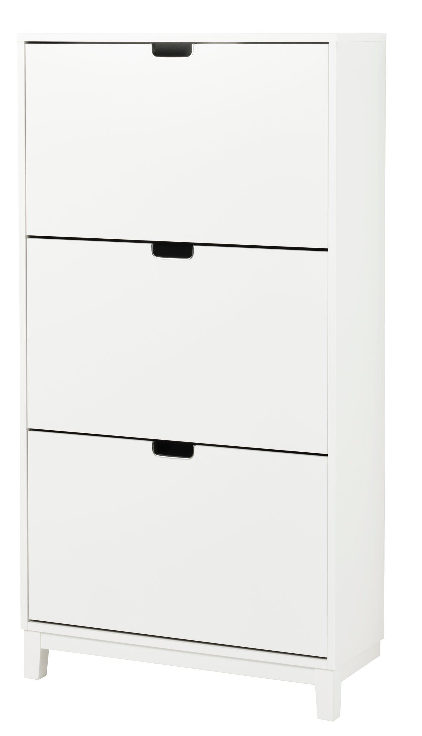 IKEA STÄLL skoskåp 3 fack, vit, 79x29x148 cm