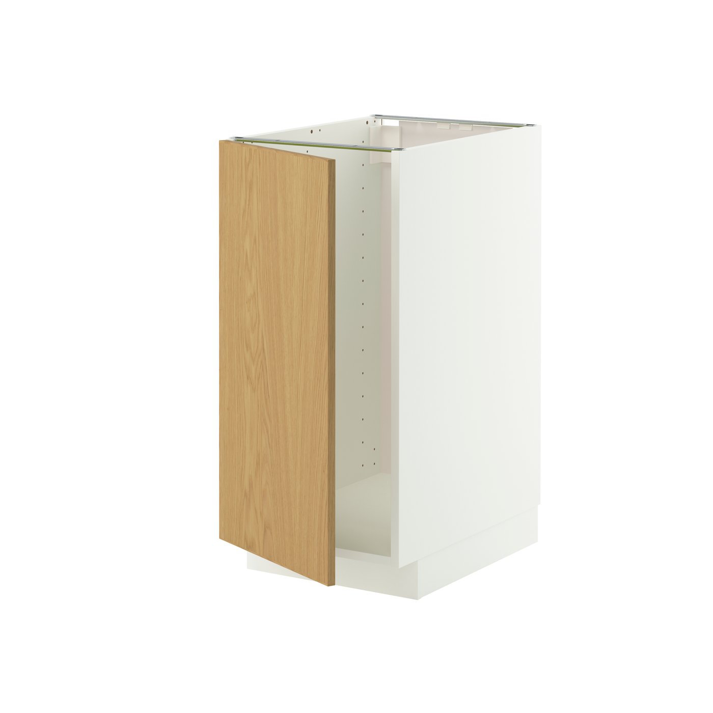 IKEA METOD bänkskåp f diskbänk/sopsortering, vit/sinarp ekfaner, 40x60 cm