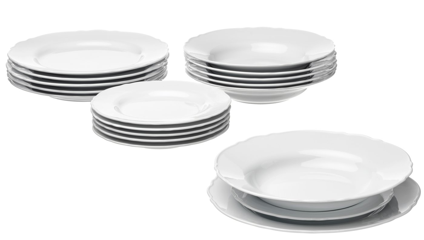 IKEA UPPLAGA servis 18 delar, vit