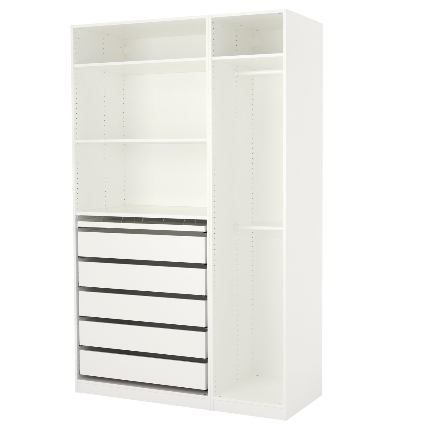 IKEA PAX garderob, vit, 150x58x236 cm