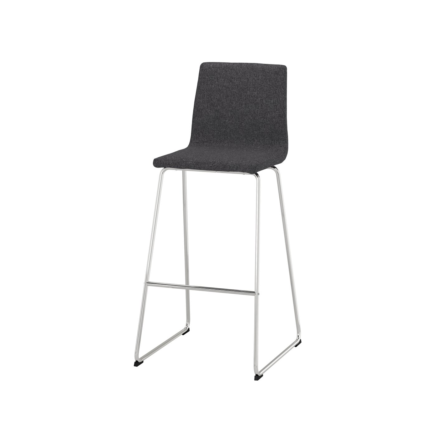 IKEA LILLÅNÄS barpall, förkromad/gunnared mörkgrå, 76 cm