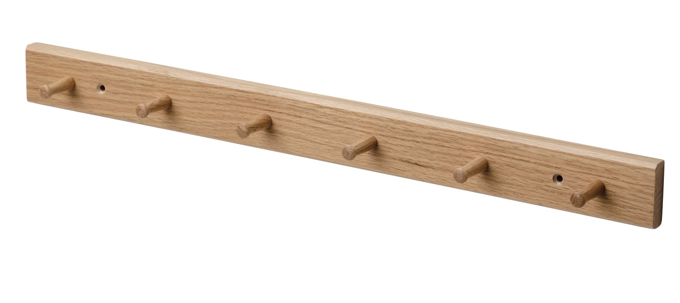 IKEA HÖVOLM hängare med 6 knoppar, ek