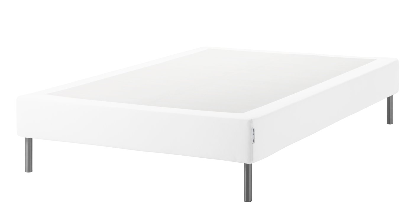 IKEA ESPEVÄR ribbmadrassbotten med ben, vit, 140x200 cm