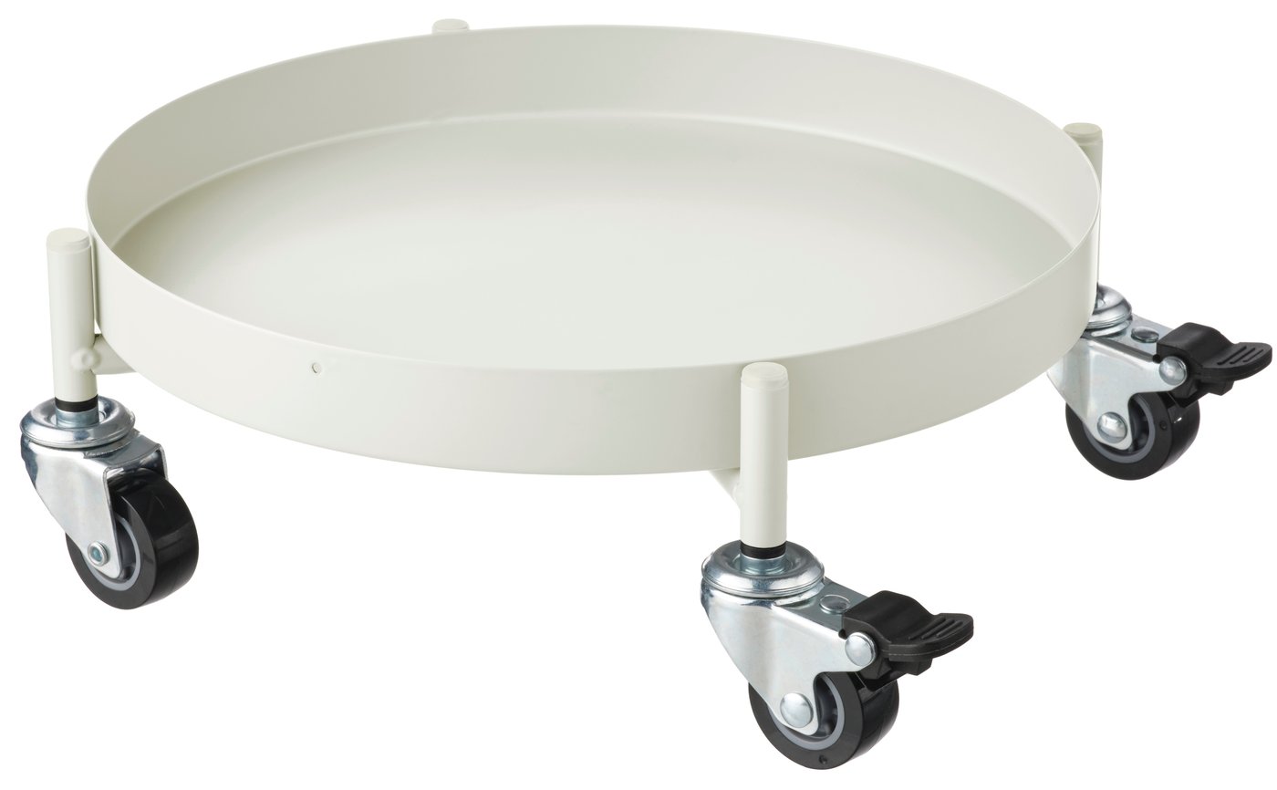 IKEA OLIVBLAD blomvagn, inom-/utomhus/off-white, 32 cm