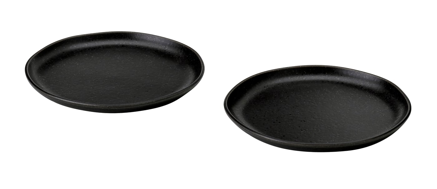 IKEA STOCKHOLM 2025 assiett, svart, 18 cm