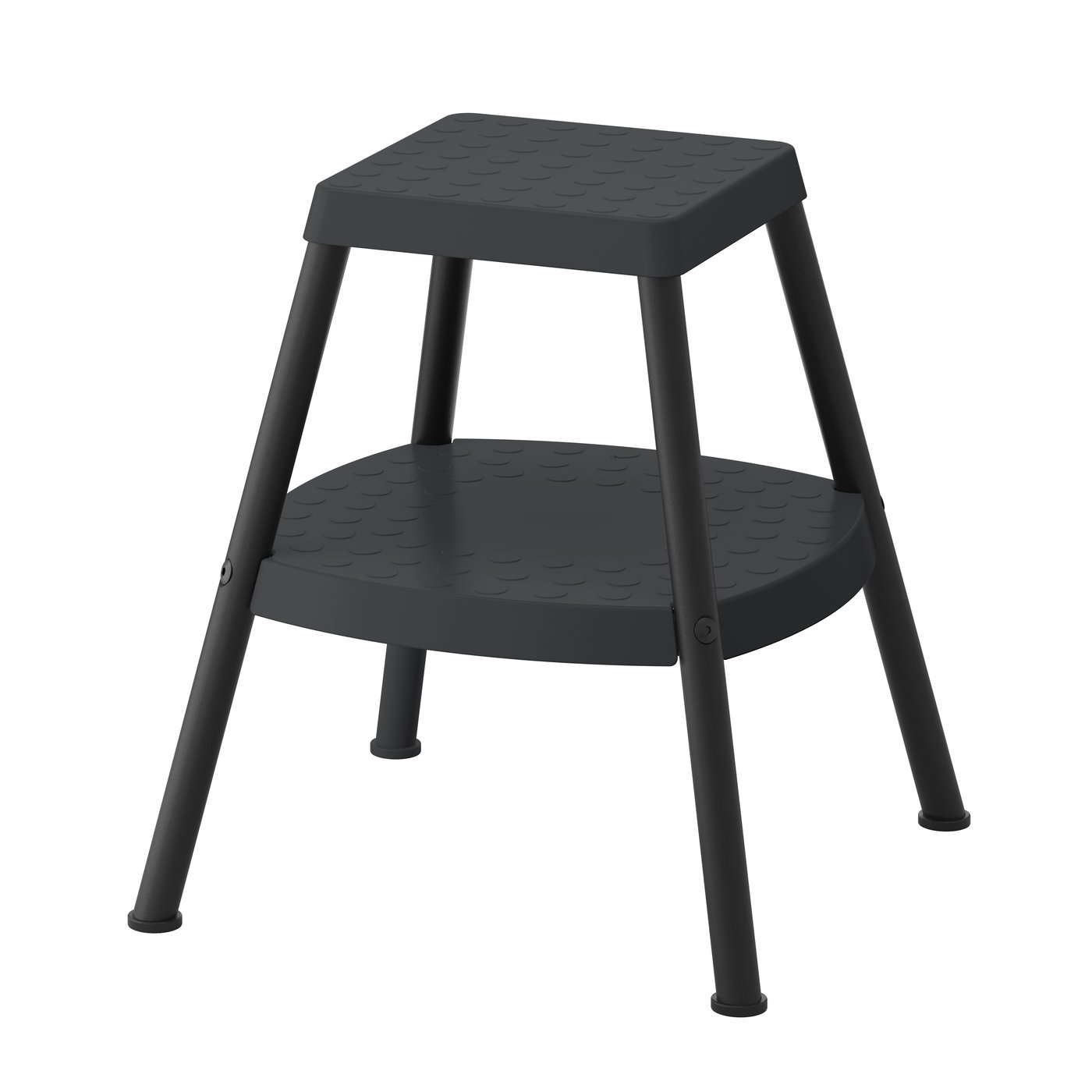 IKEA HADDARP köksstege/pall, 4-sidig svartgrå