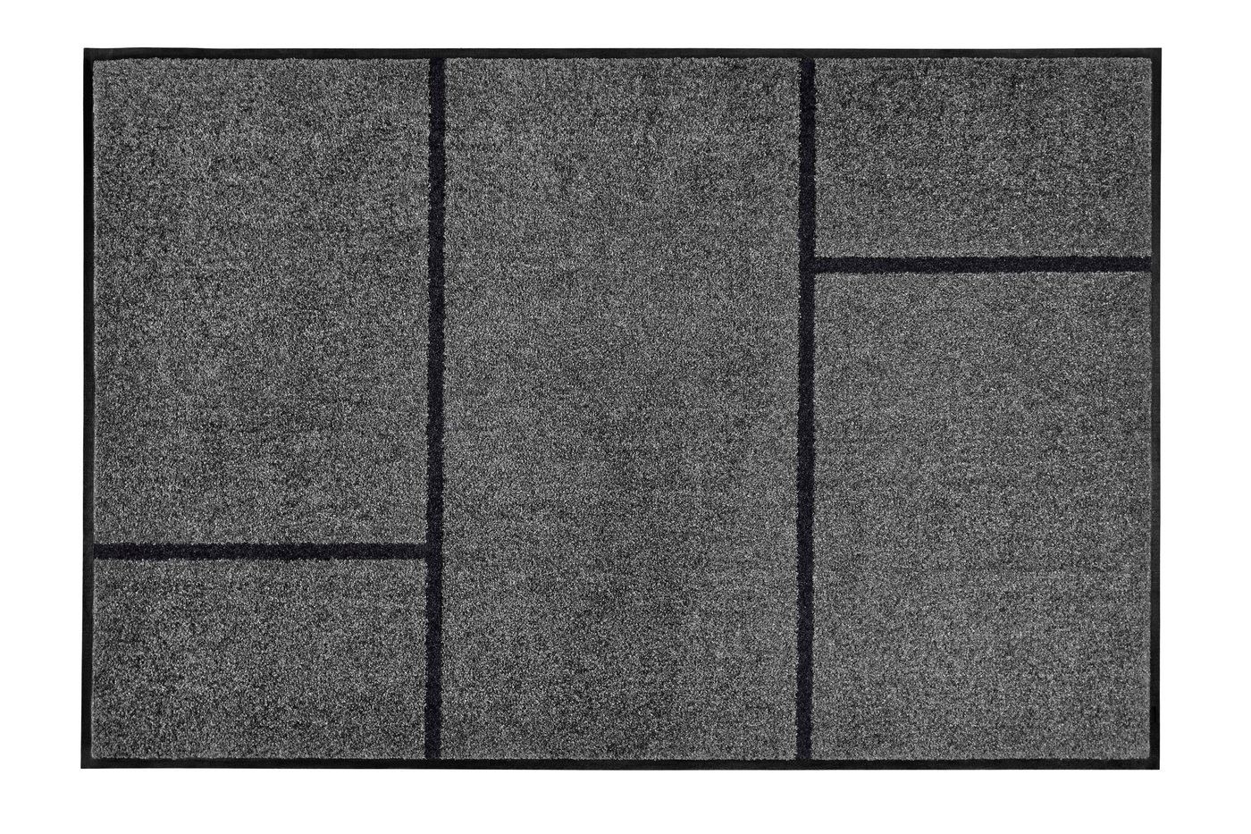 IKEA KÖGE dörrmatta, grå/svart, 102x152 cm