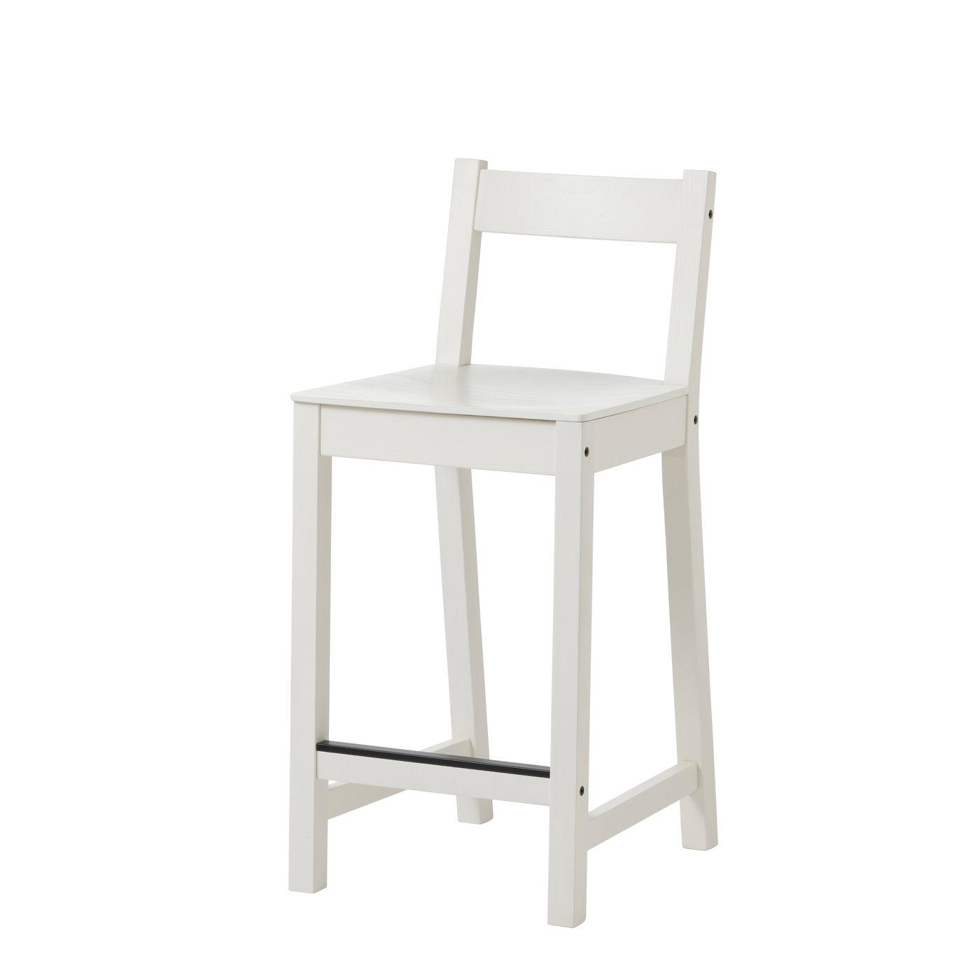 IKEA NORDVIKEN barstol, bänkhöjd/vit, 62 cm