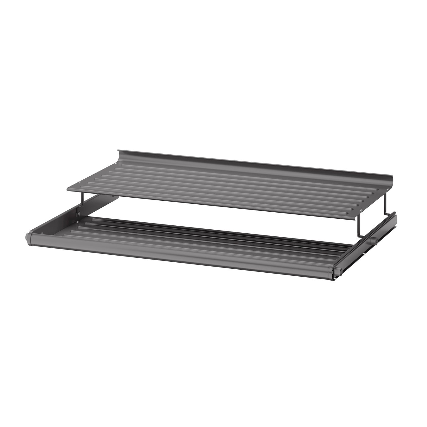 IKEA KOMPLEMENT utdragbart skohyllplan, mörkgrå, 100x58 cm