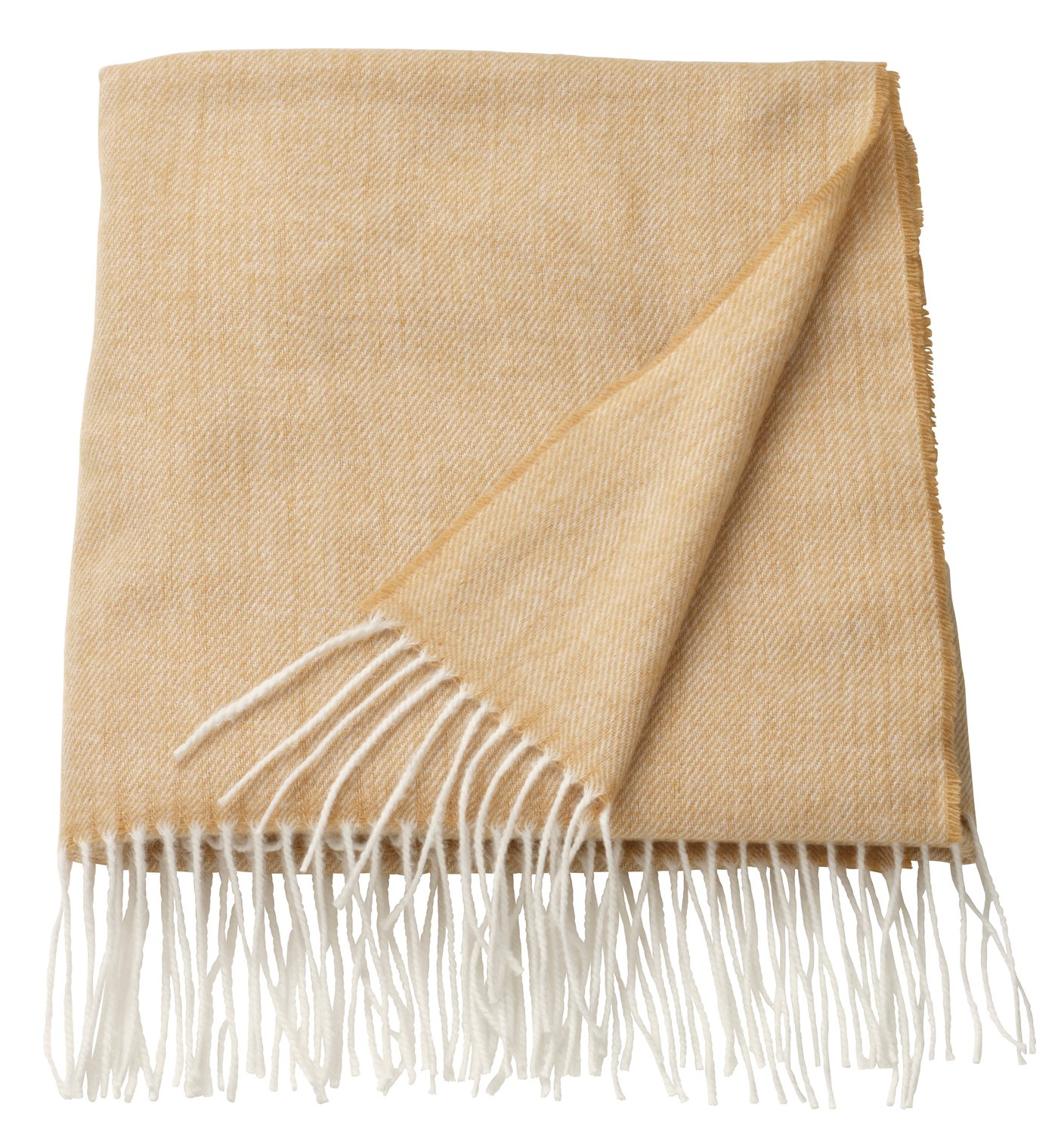 IKEA HOLMVI pläd, beige-gul, 120x160 cm