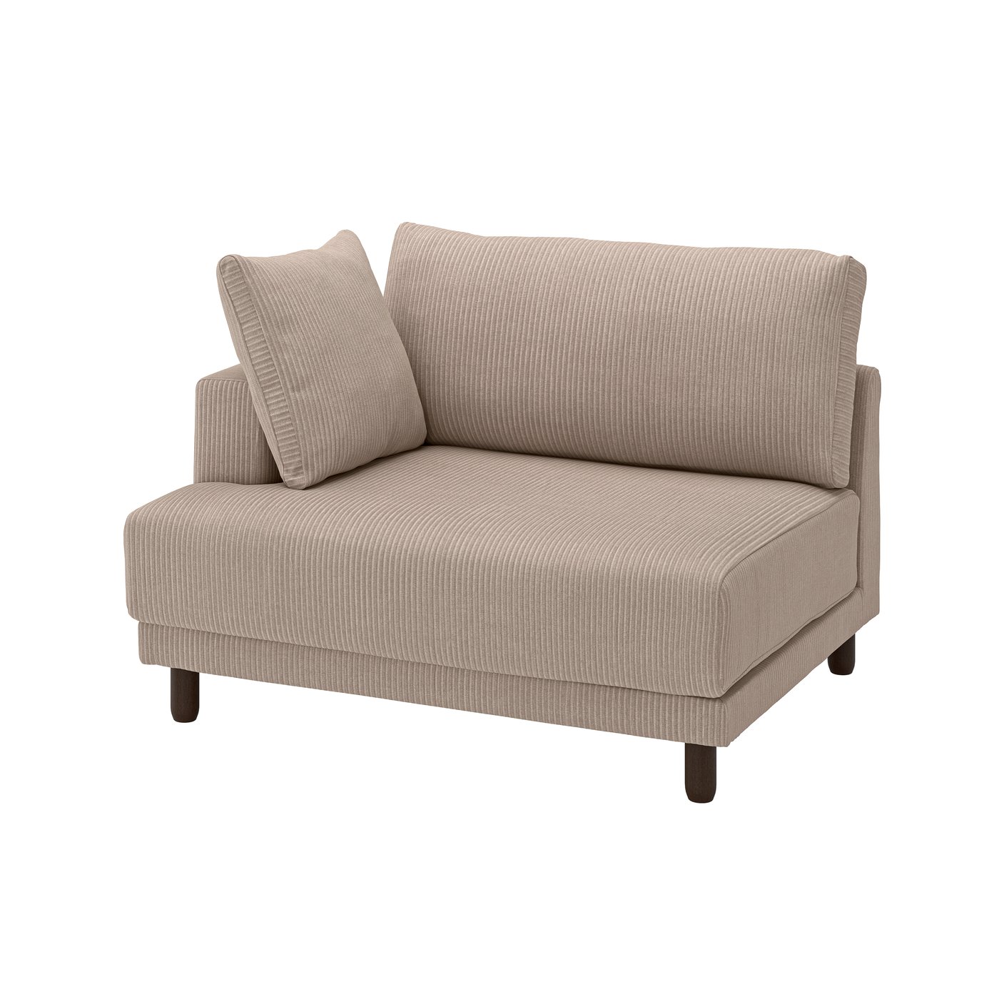 IKEA UPPÅKRA 1,5-sitsmodul, med armstöd vänster/samsala gråbeige
