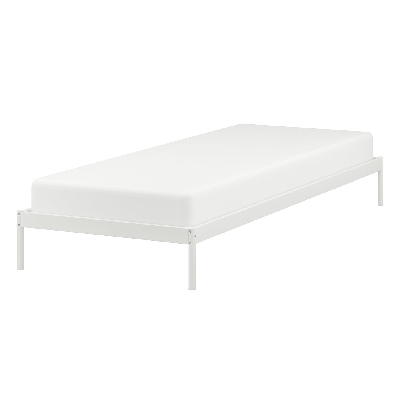 IKEA VEVELSTAD sängram, vit, 90x200 cm, sängstomme