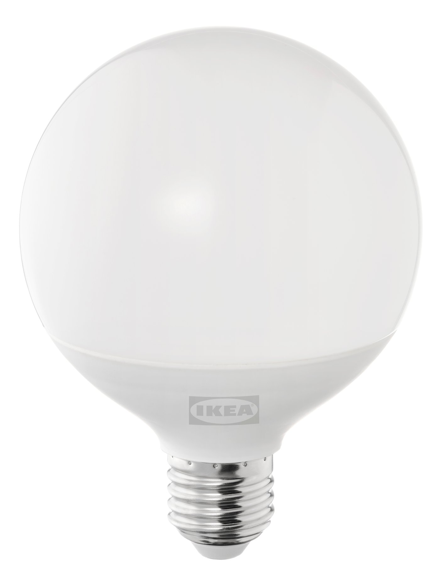IKEA SOLHETTA LED ljuskälla E27 1055 lumen, dimbar/globformad opalvit, 95 mm