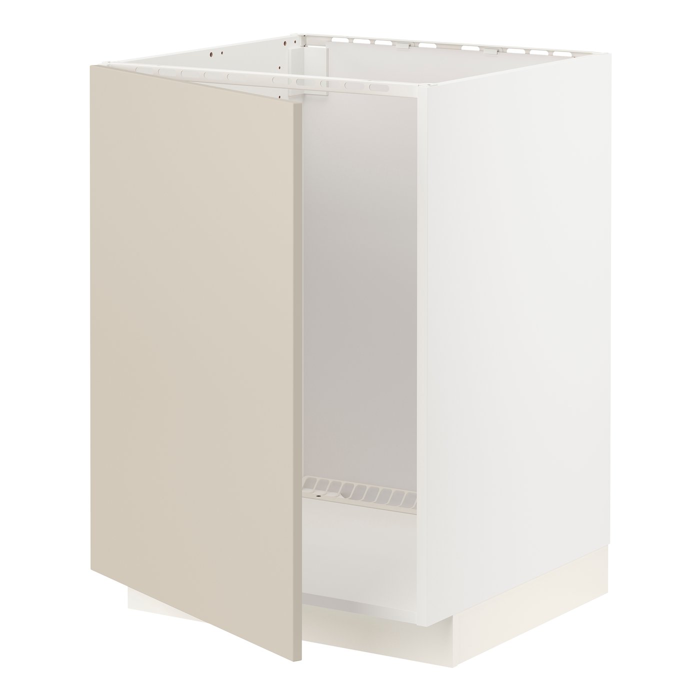 IKEA METOD bänkskåp för diskbänk, vit/havstorp beige, 60x60 cm