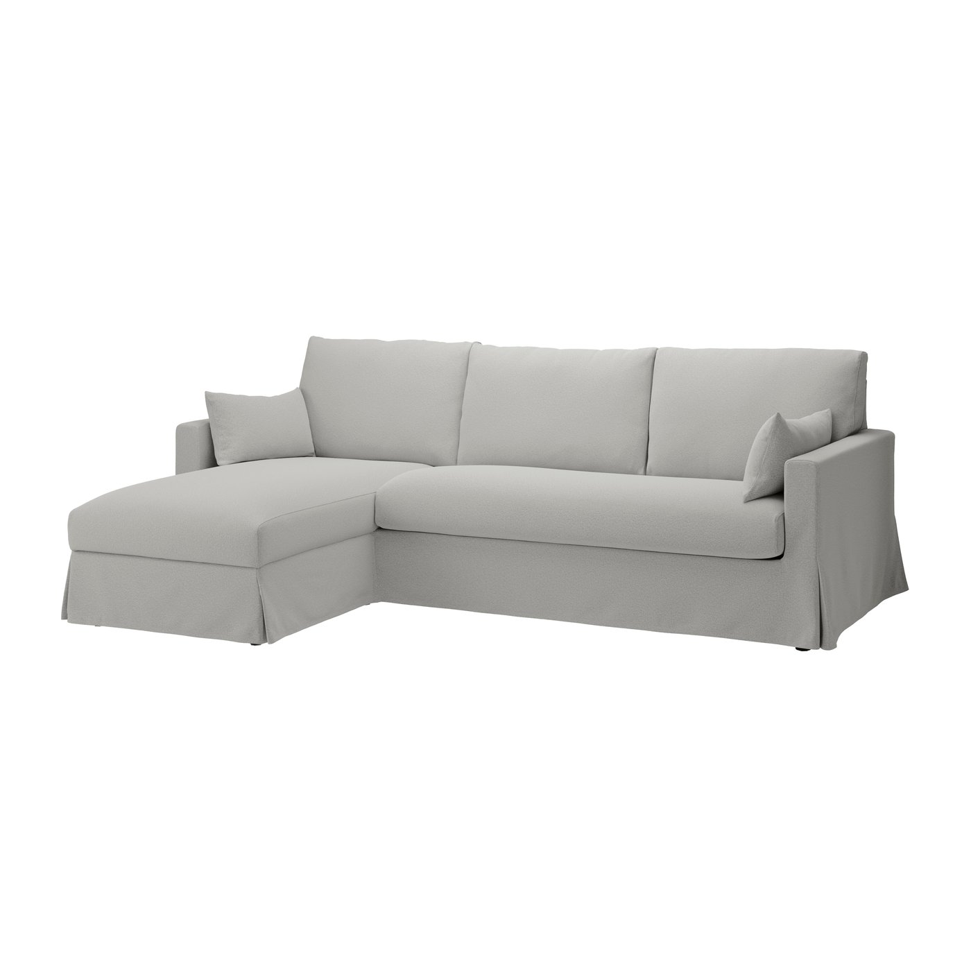 IKEA HYLTARP kläd t 3-sitssoffa m schäs, vänster, tallmyra vit/svart