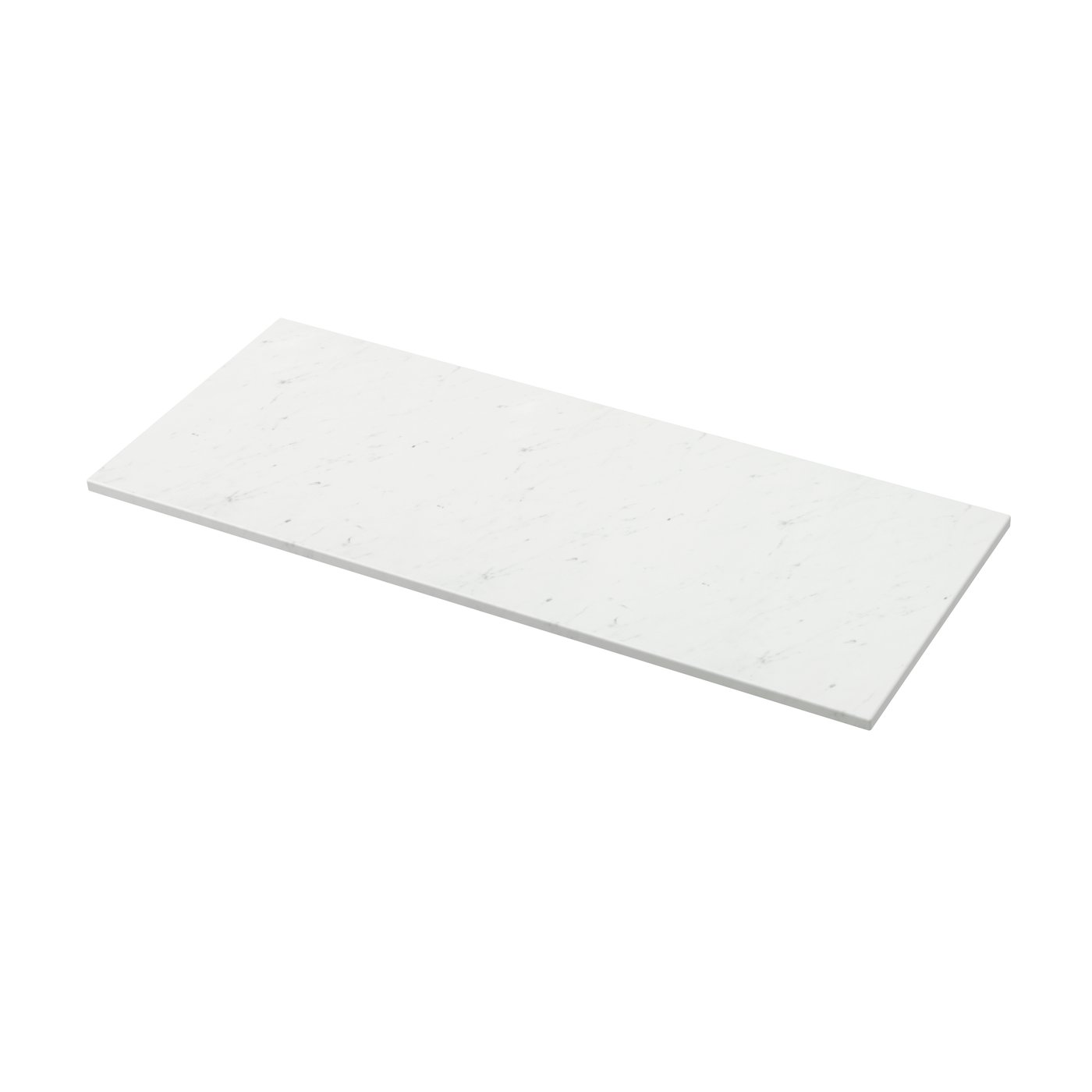 IKEA TOLKEN bänkskiva, vit marmormönstrad/folierad skiva, 122x49 cm