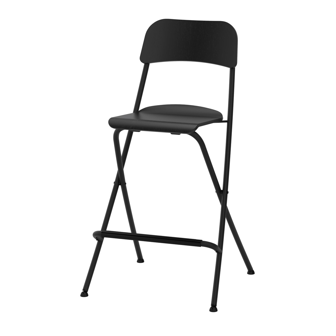 IKEA FRANKLIN barstol, hopfällbar, bänkhöjd svart/svart, 63 cm