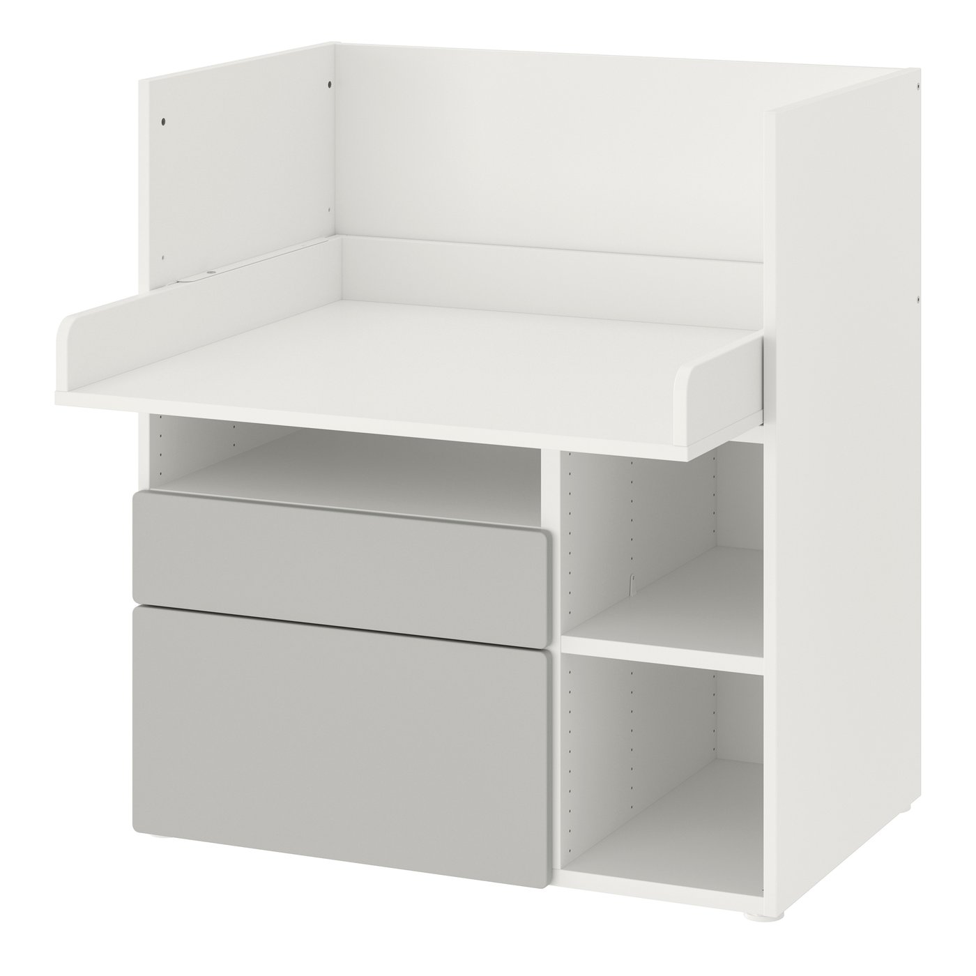 IKEA SMÅSTAD skrivbord, vit grå/med 2 lådor, 90x79x100 cm